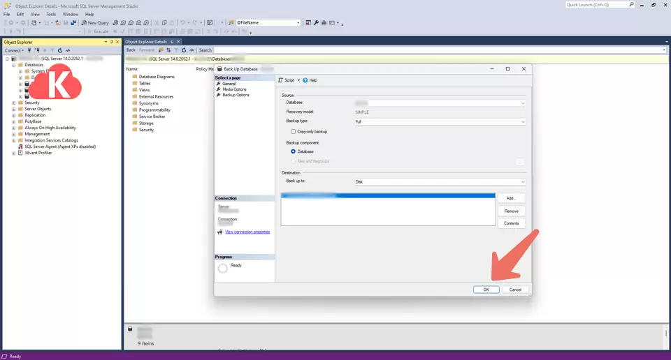 Yedeklemeyi Başlatın